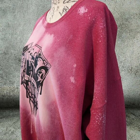Horror Tarot Sweatshirt, Custom Bleached Scream, Jason Size 3XL - Picture 4 of 8